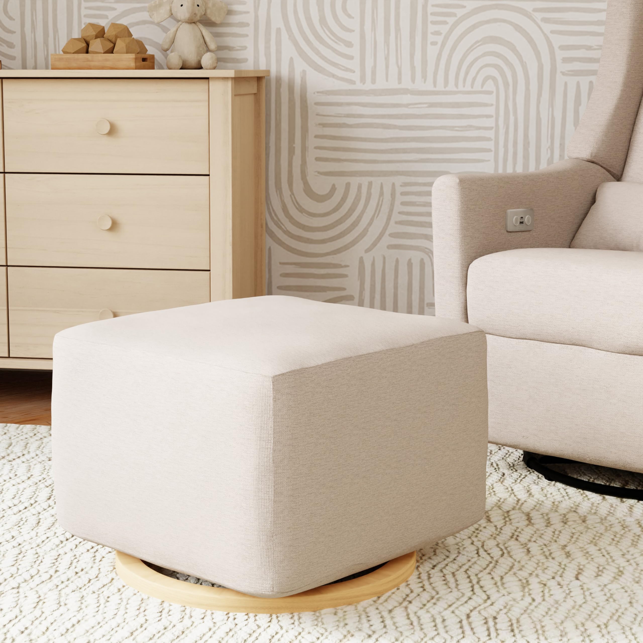 Amazon.com: Babyletto Kiwi Gliding Ottoman in Performance Beach